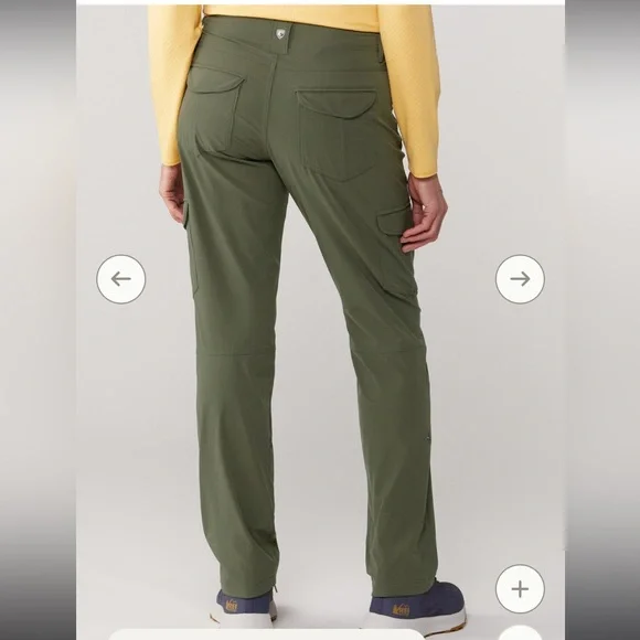 REI NWT Kühl Women’s Freeflex Roll-Up Hiking Pants- Dark Moss - Picture 3 of 9